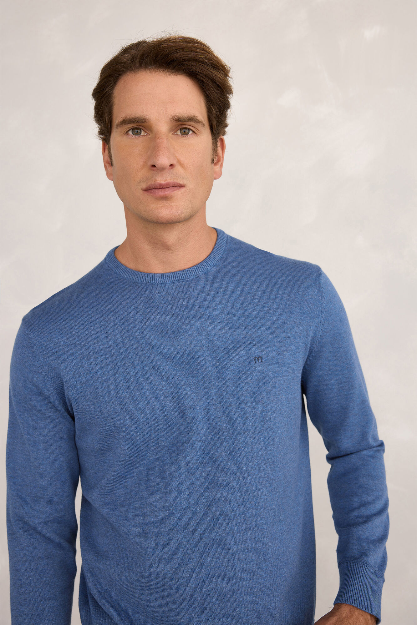 Milano Jersey redondo b&aacute;sico Azul