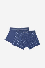 Milano Pack b&oacute;xer liso y estampado de pulpos Navy