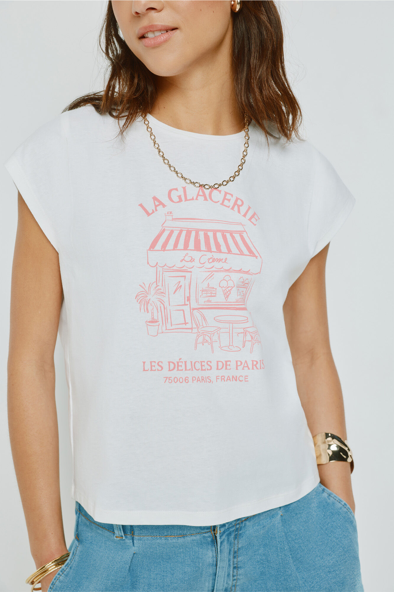 Milano Playera estampada de manga corta Blanco