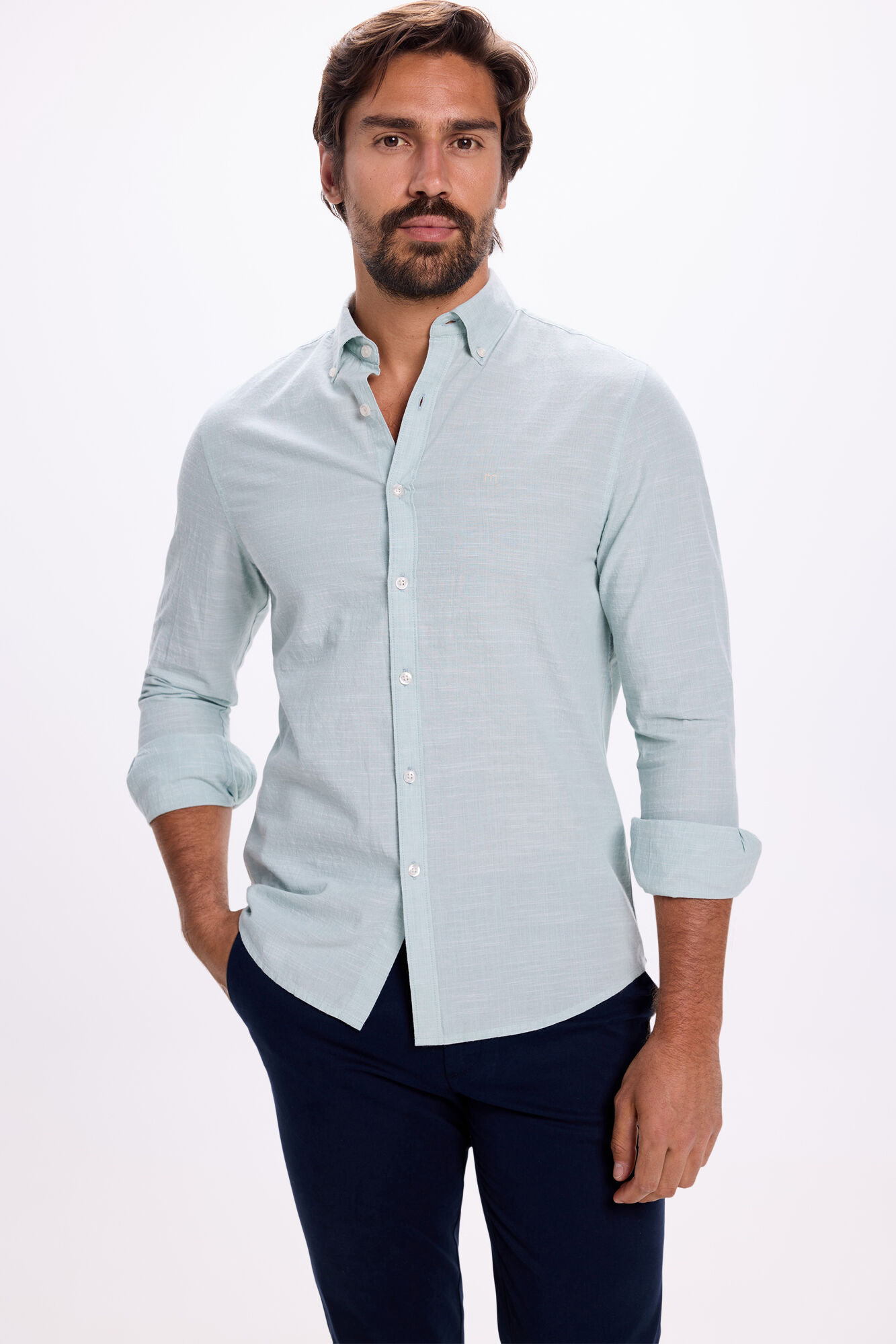 Milano Camisa Slub Lisa