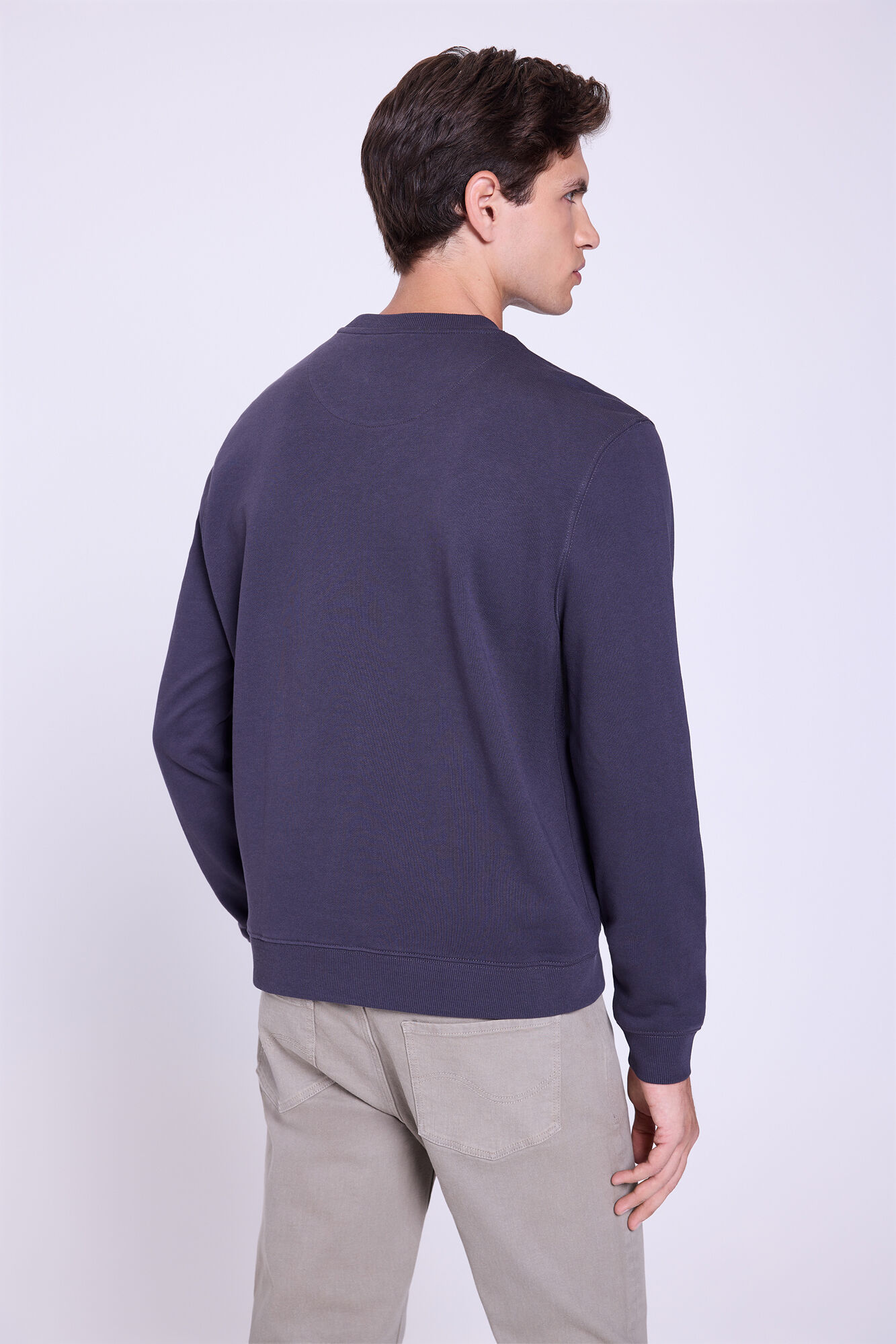 Springfield Sudadera con cuello redondo ajustado y logo Gris Oscuro