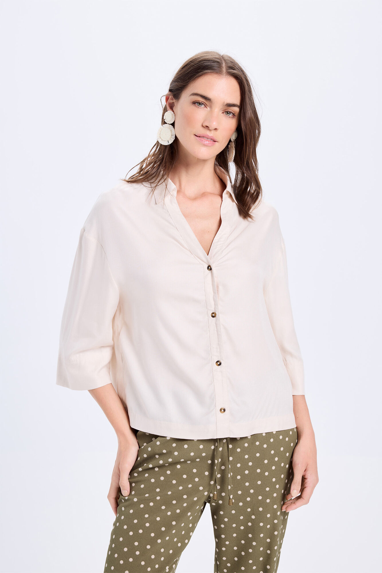Milano Blusa con cuello de polo