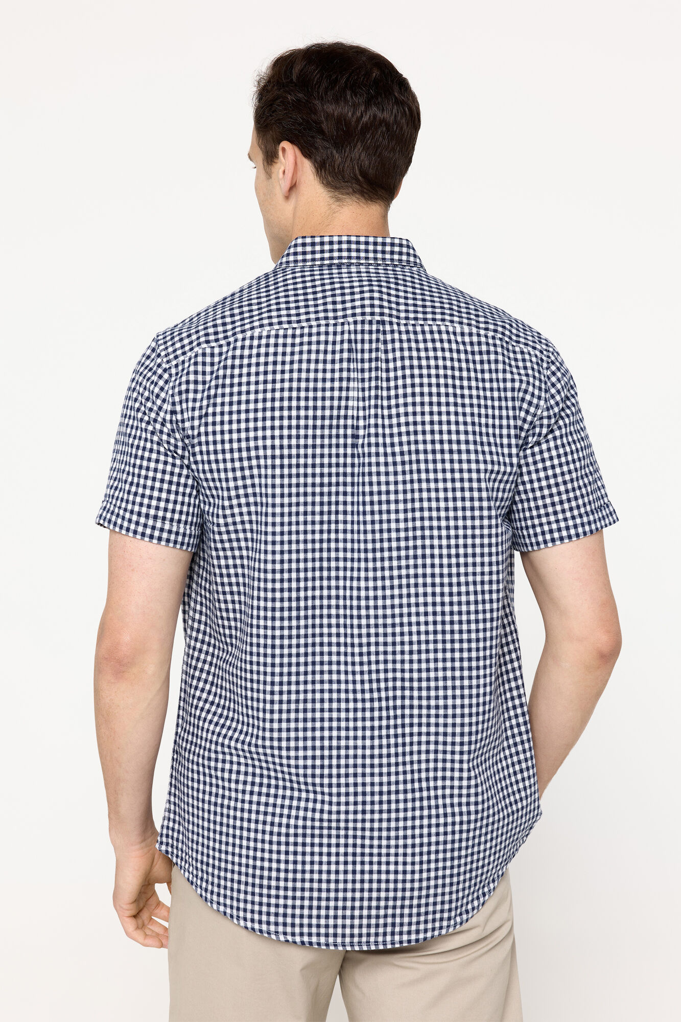 Milano Camisa sport de manga corta de cuadros.   Azul