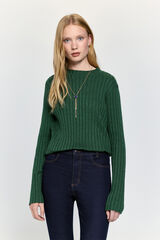 Milano Jersey de cuello en pico pico Verde