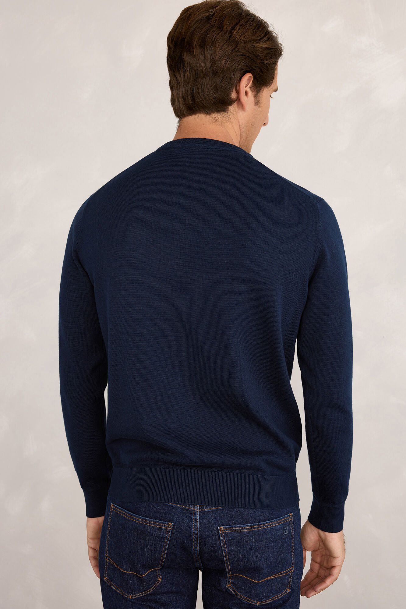 Pedro del Hierro Jersey redondo b&aacute;sico Navy