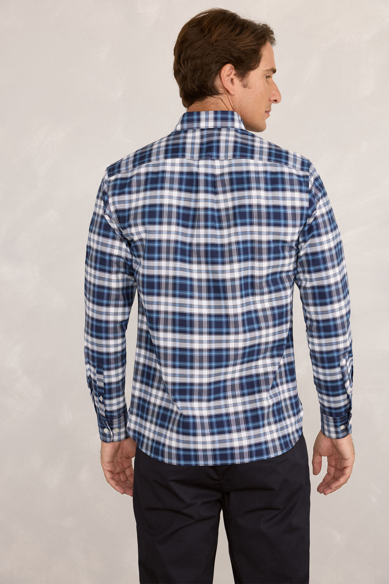 Pedro del Hierro Camisa deportiva a cuadros Navy