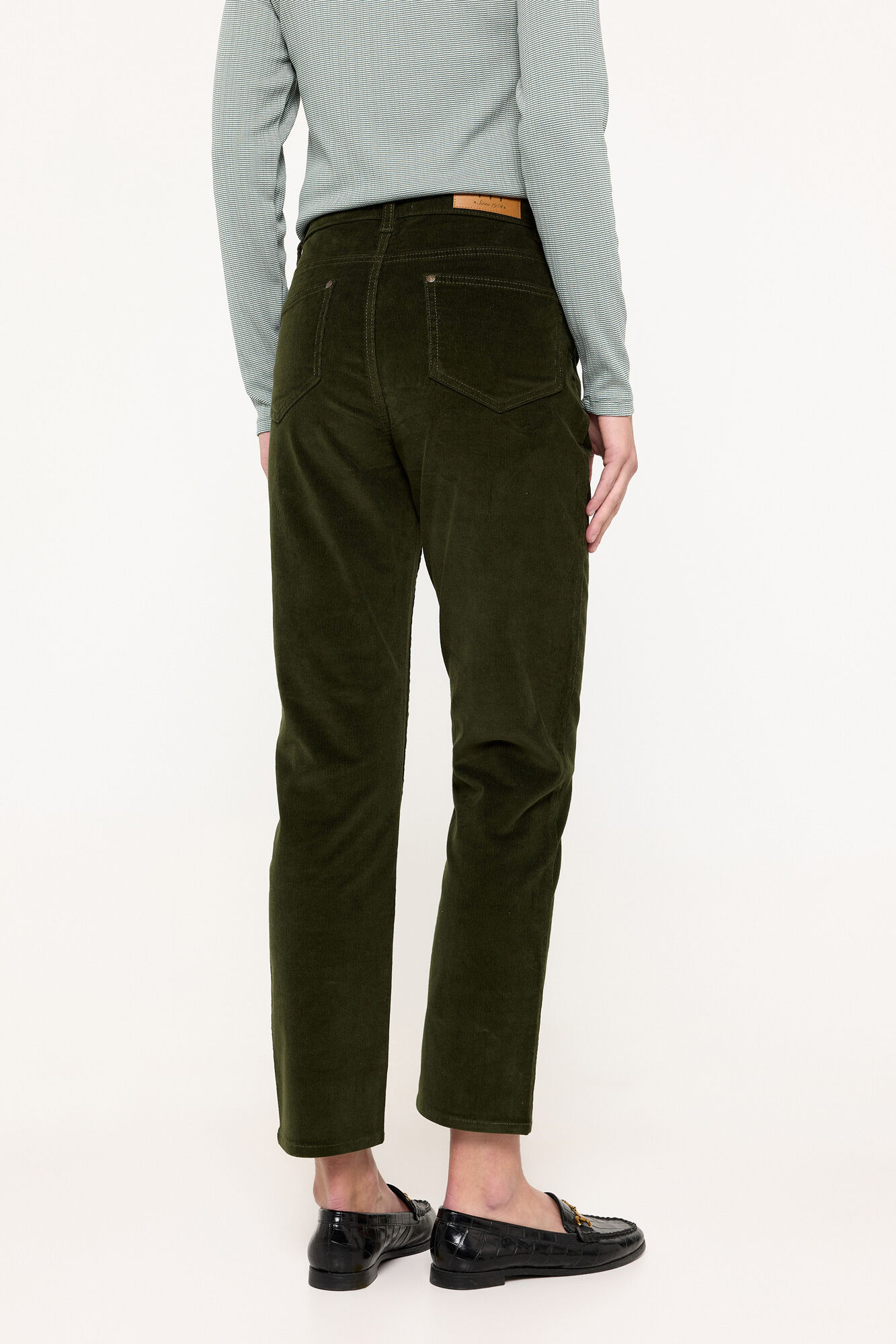 Milano Pantal&oacute;n cinco bolsillos pana Kaki Oscuro