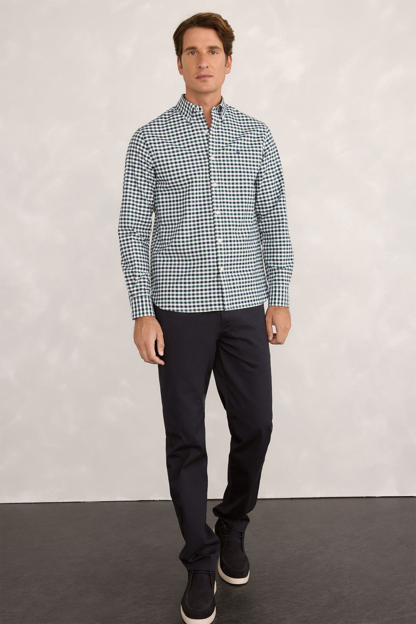 Pedro del Hierro Camisa deportiva a cuadros Botella