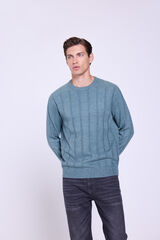 Milano Jersey b&aacute;sico de cuello redondo  Azul turquesa