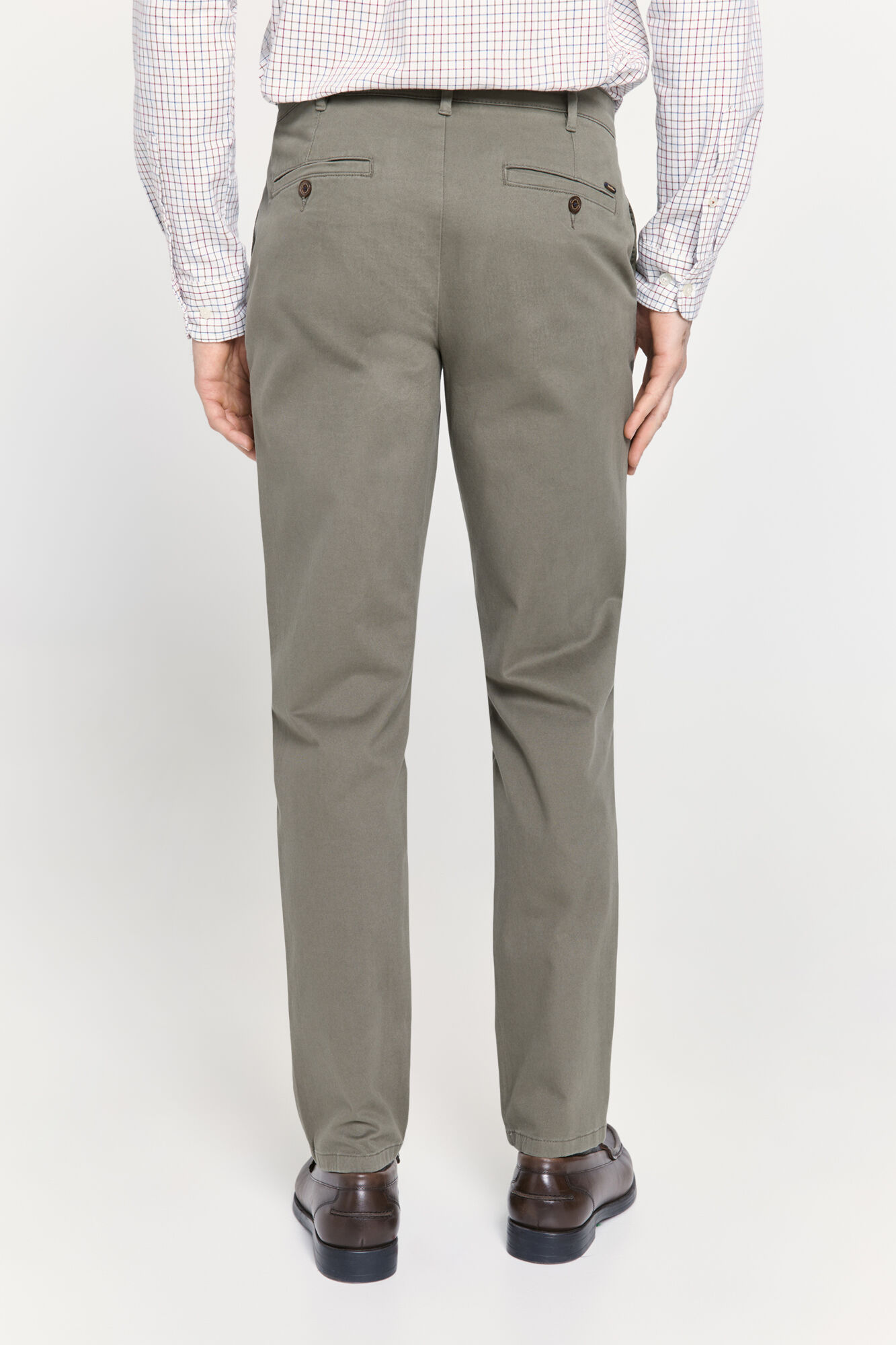 Pedro del Hierro Pantal&oacute;n chino Stafford Kaki Oscuro