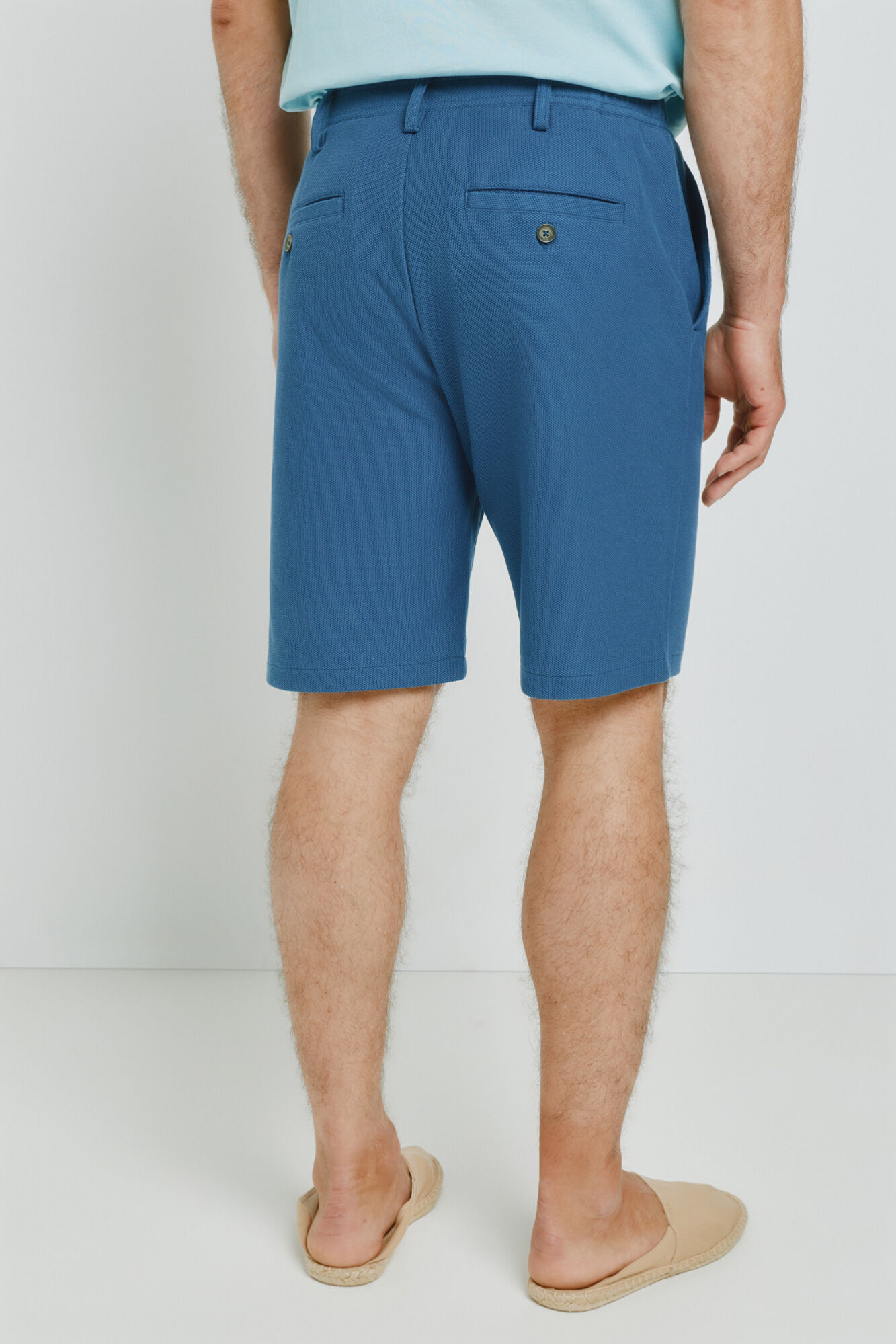 Milano Bermudas microestructura Azul Oscuro