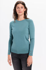 Milano Jersey liso b&aacute;sico de tejido Azul turquesa