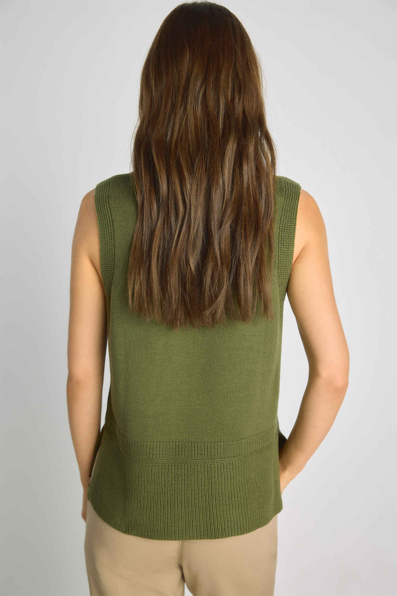 Milano Chaleco cuello redondo Verde