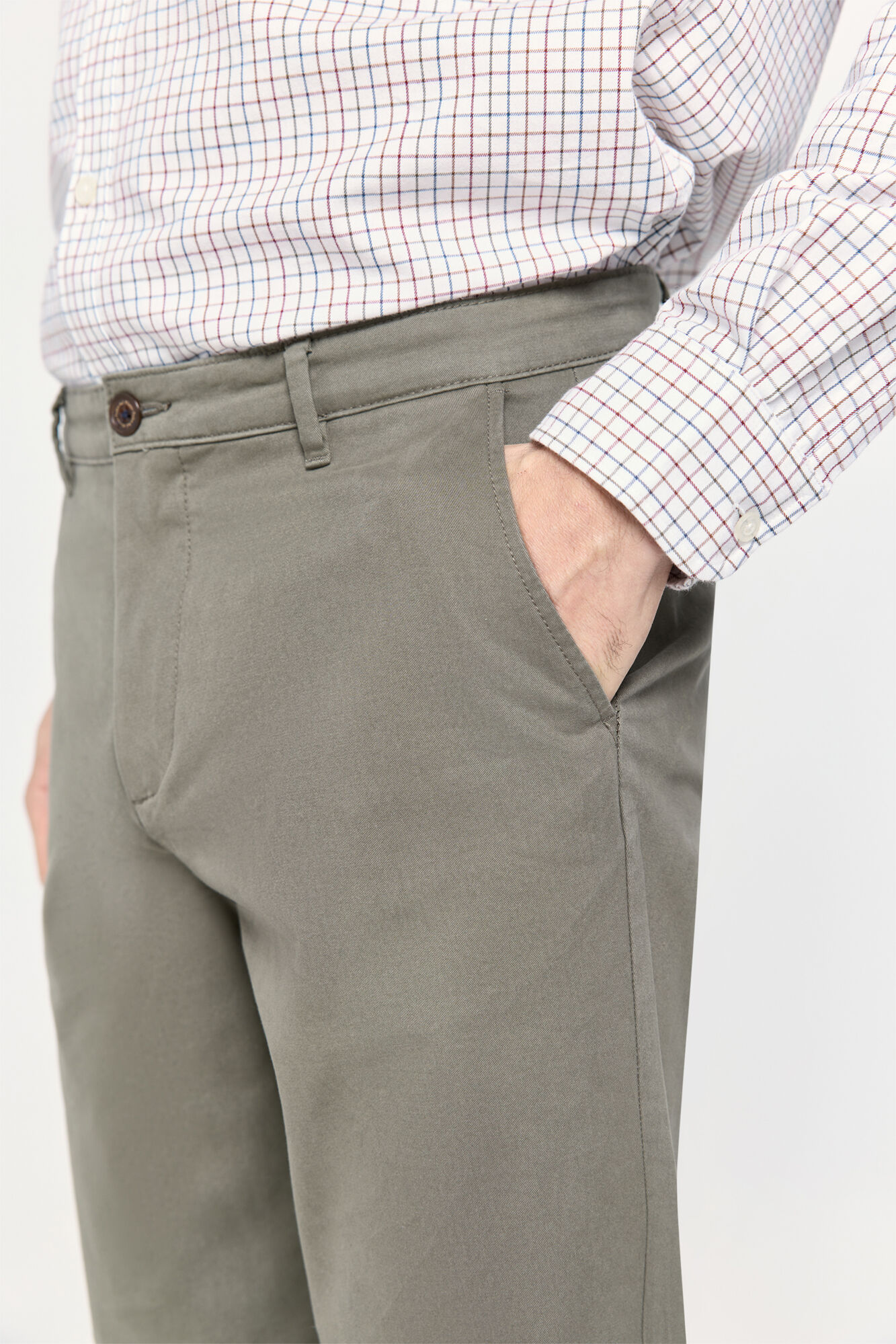 Pedro del Hierro Pantal&oacute;n chino Stafford Kaki Oscuro