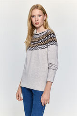 Milano Tejido jersey con cuello Beige/Camel