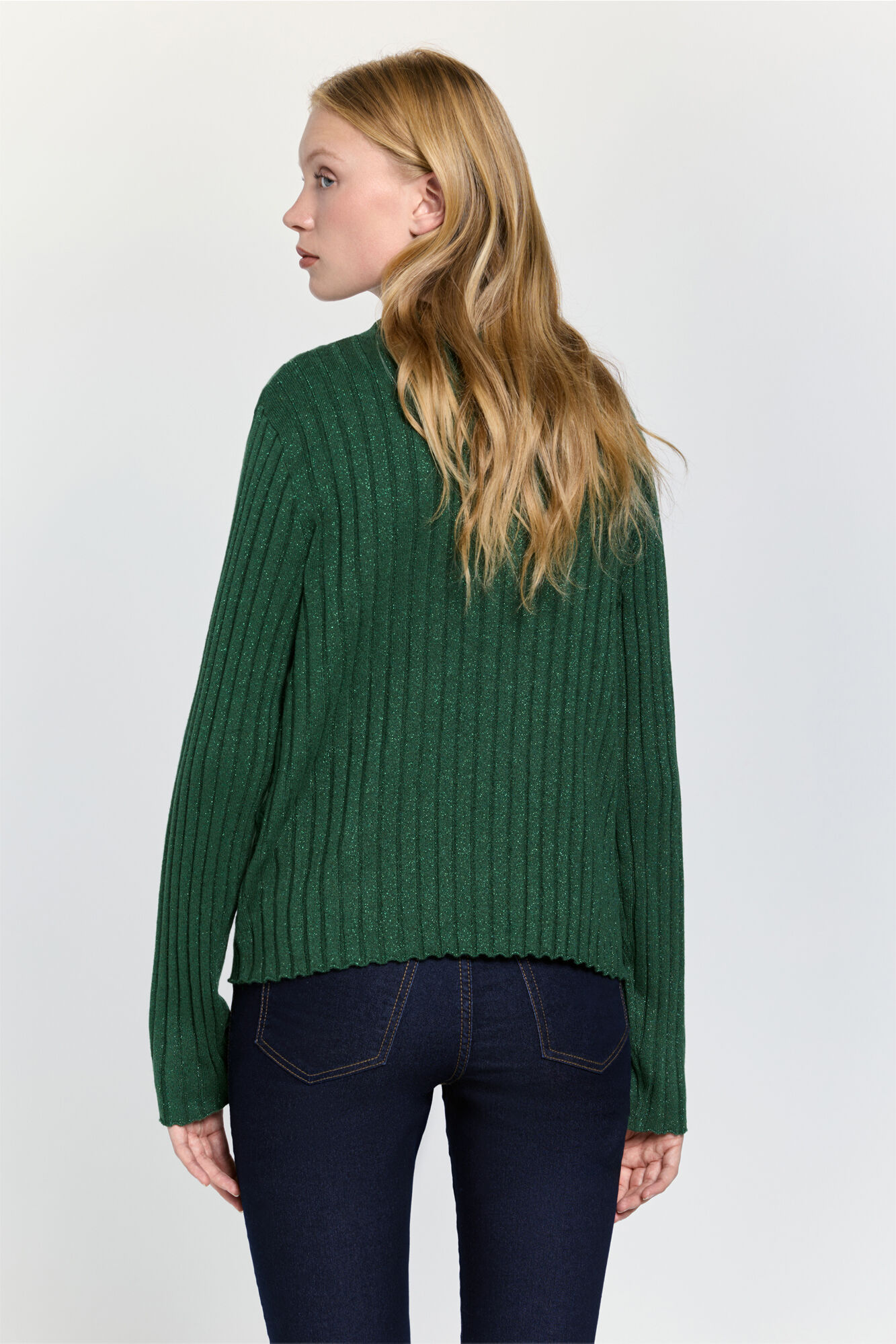 Milano Jersey de cuello en pico pico Verde