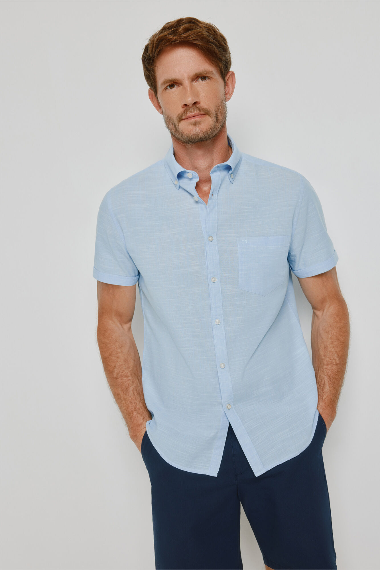 Milano Camisa lisa de manga corta