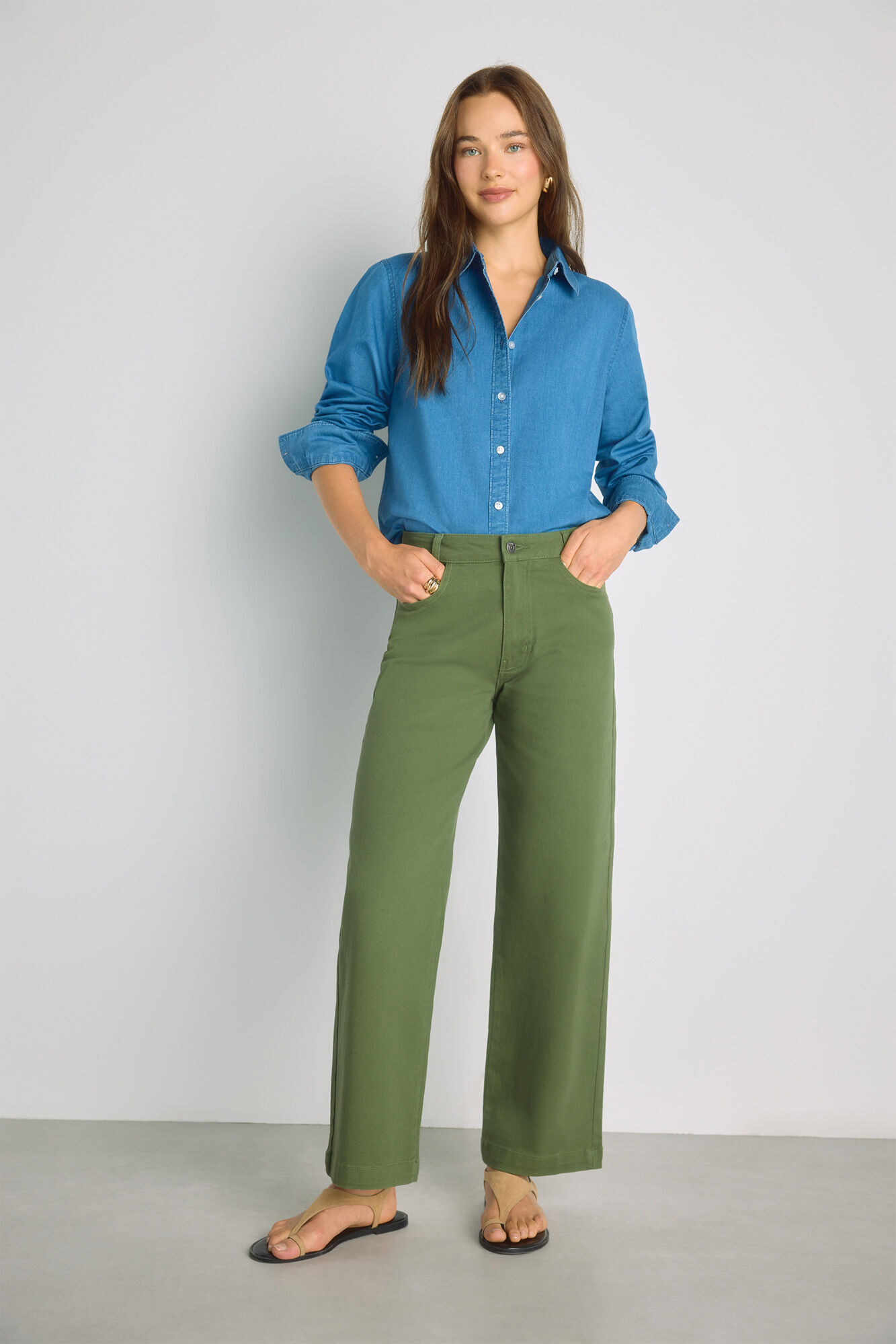 Milano Camisa de denim Azul Claro