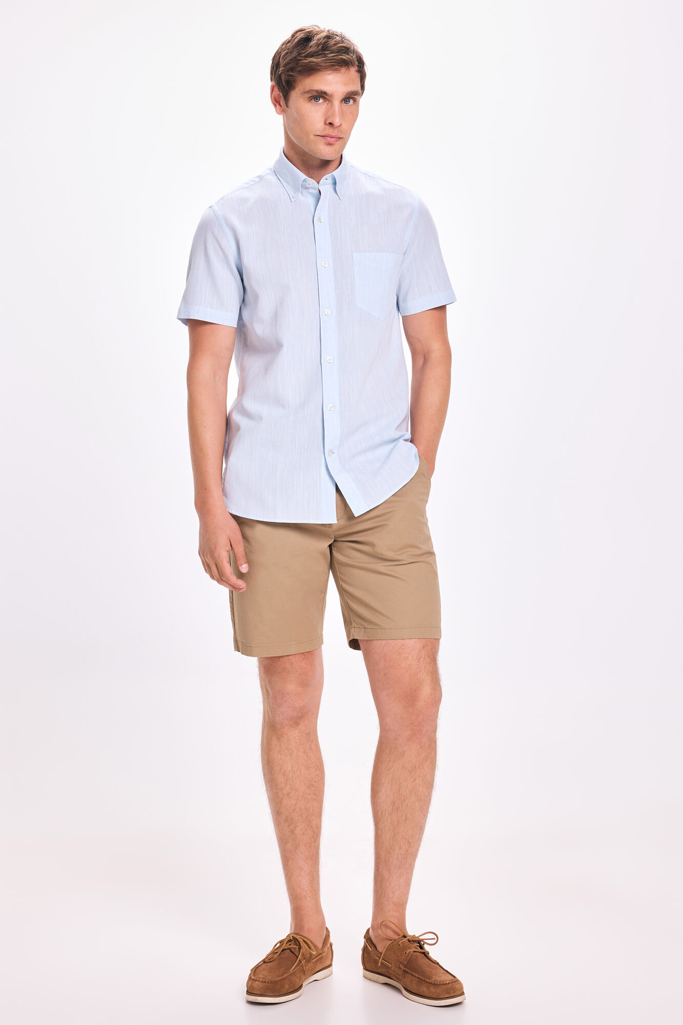 Pedro del Hierro Camisa de lino Pedro Del Hierro Azul Claro
