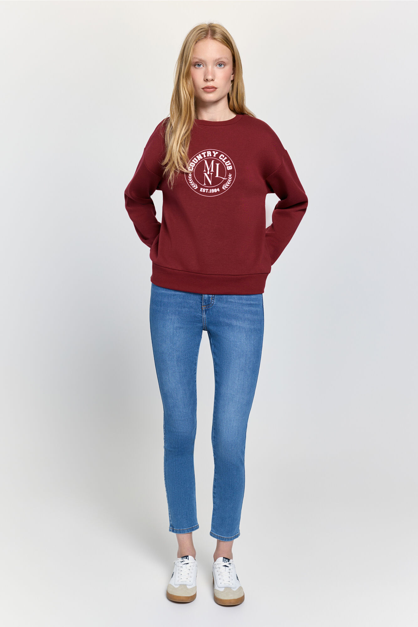 Milano Sudadera estampada Granate