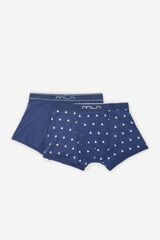Milano Pack b&oacute;xer liso y estampado de barcos Navy