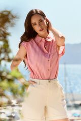 Milano Blusa de rayas Rosa