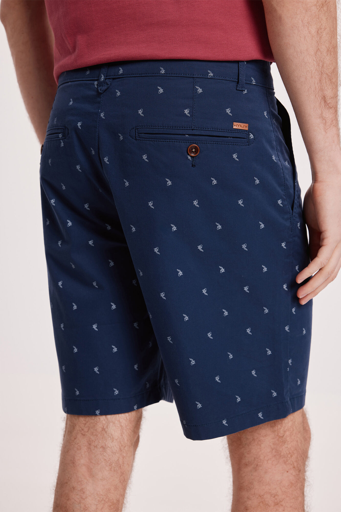 Milano Bermuda Estampado Azul Oscuro
