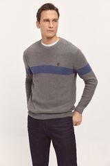 Springfield Jersey b&aacute;sico cuello caja SPF Gris