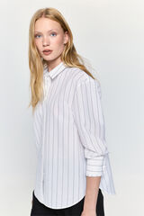 Milano Camisa fluido a rayas Blanco