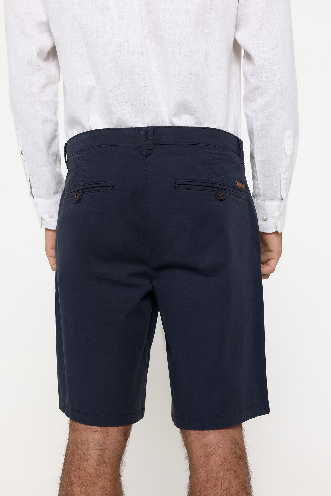 Pedro del Hierro Bermuda B&aacute;sica Lisa. Navy