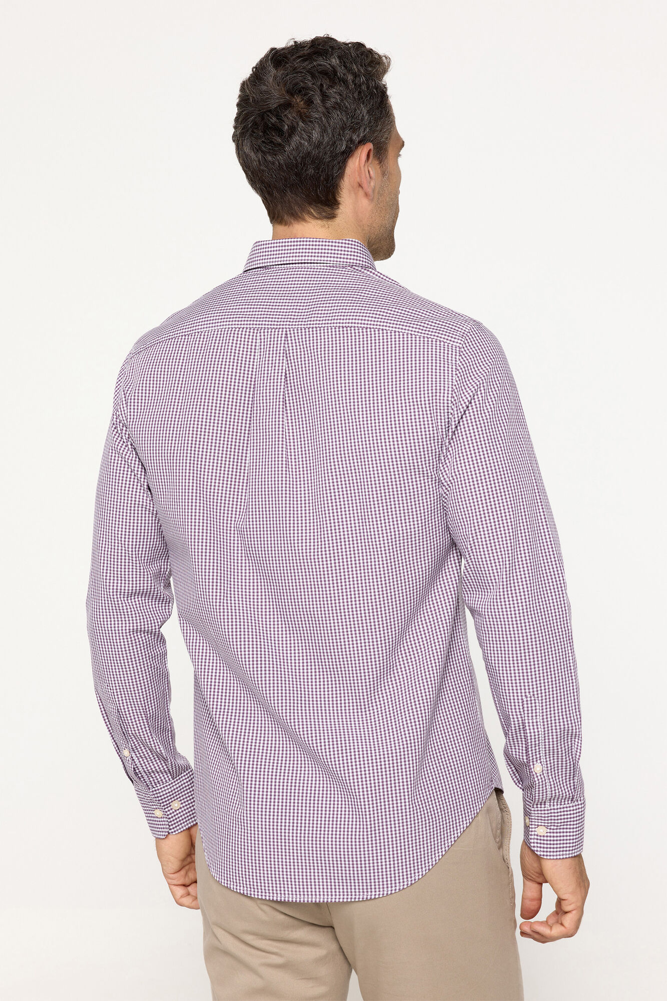 Milano Camisa Popel&iacute;n Cuadros Granate