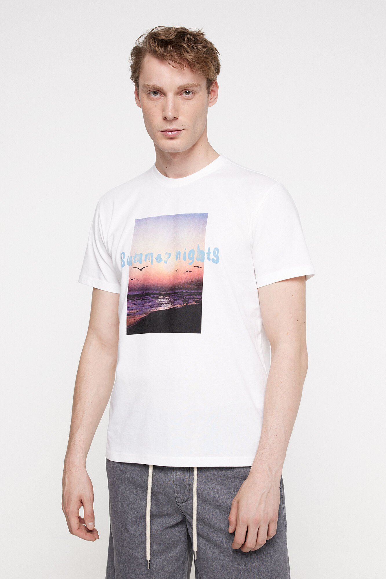 Milano Camiseta Estampada 100% algod&oacute;n Blanco