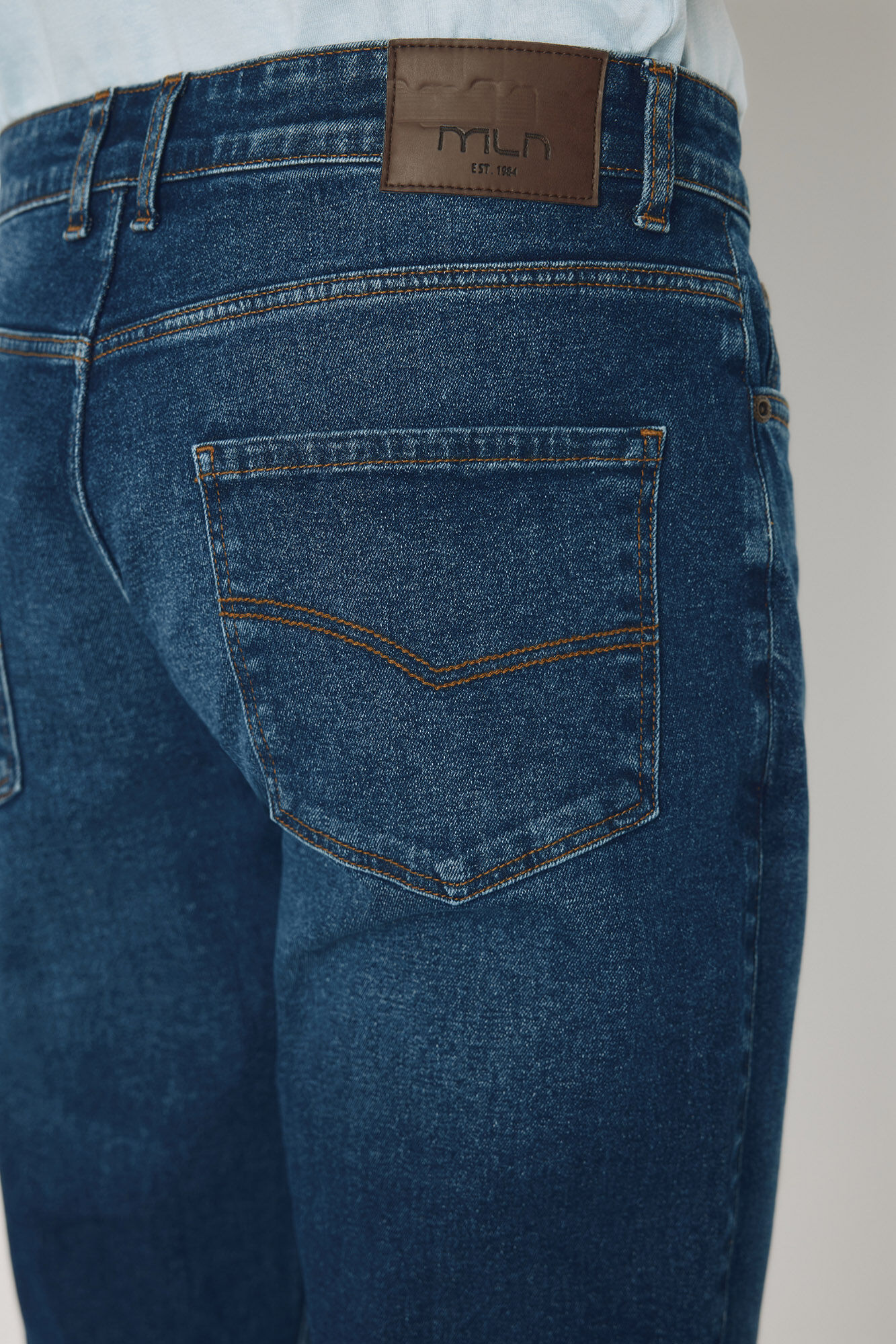 Milano Pantal&oacute;n de mezclilla slim fit Azul