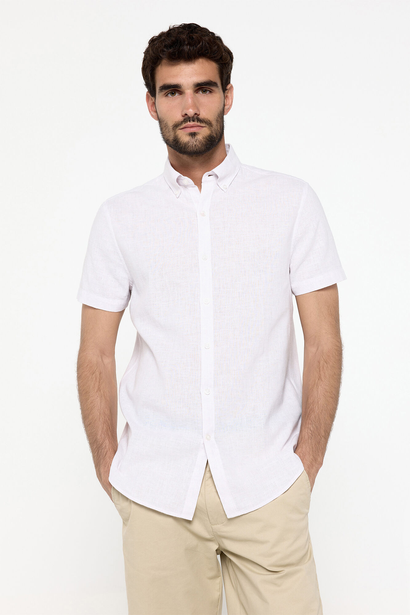 Pedro del Hierro Camisa Lino manga corta