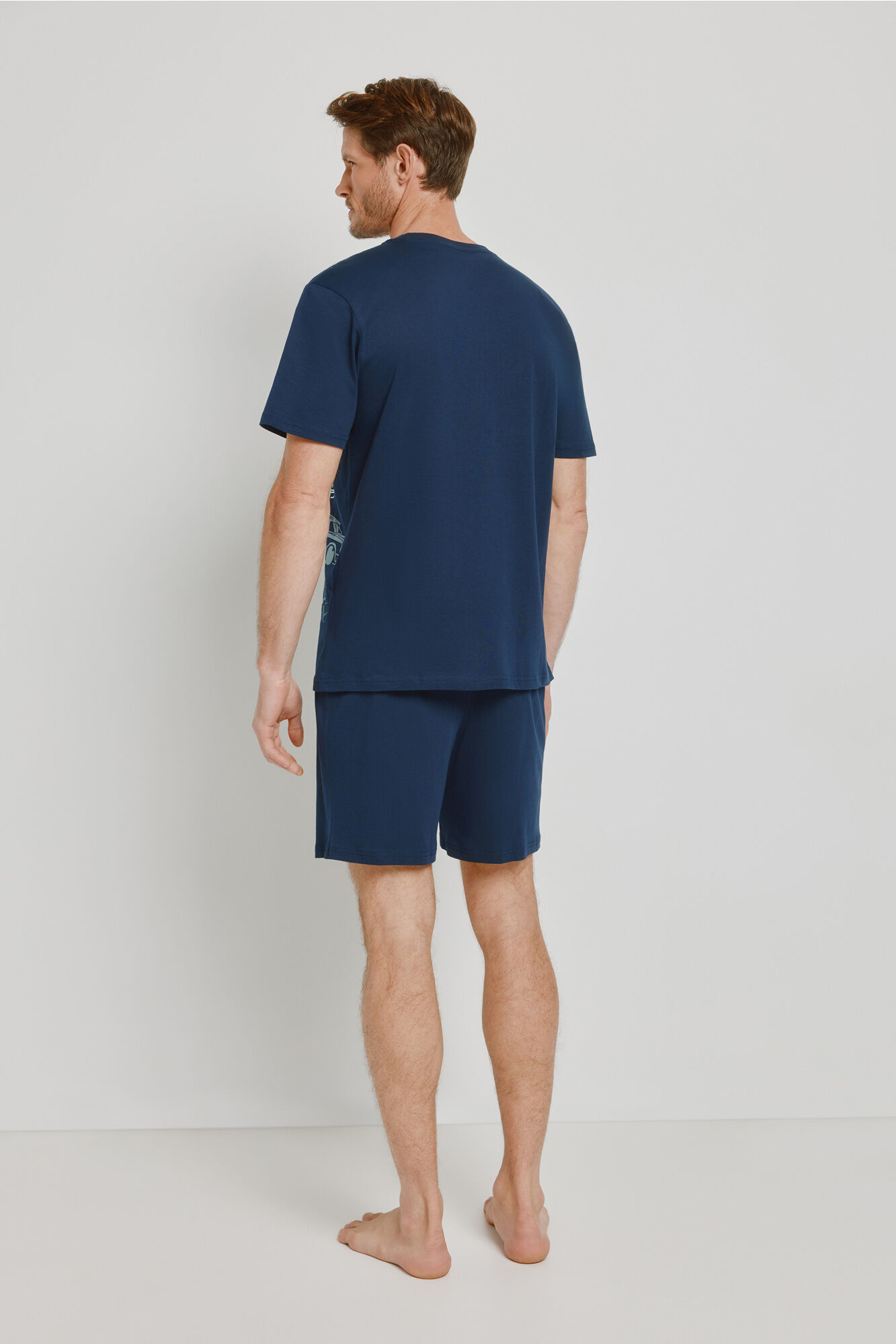 Milano Pijama de punto y tela Navy