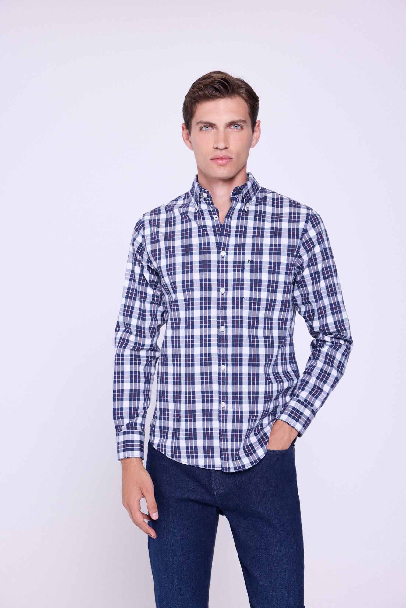 Milano Camisa a cuadros de corte relajado