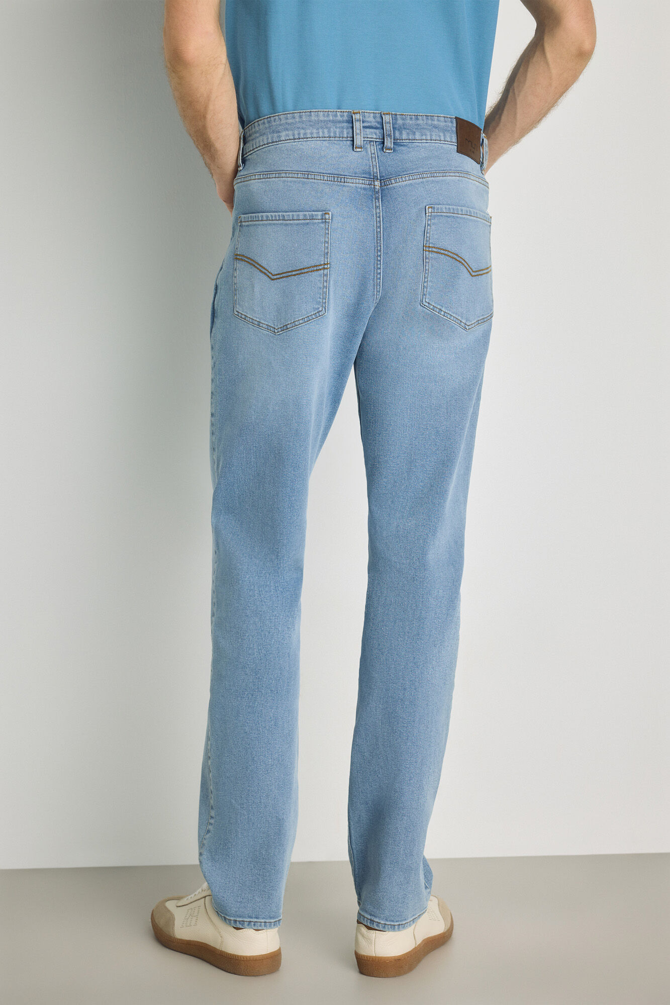 Milano Pantal&oacute;n de mezclilla regular fit Azul