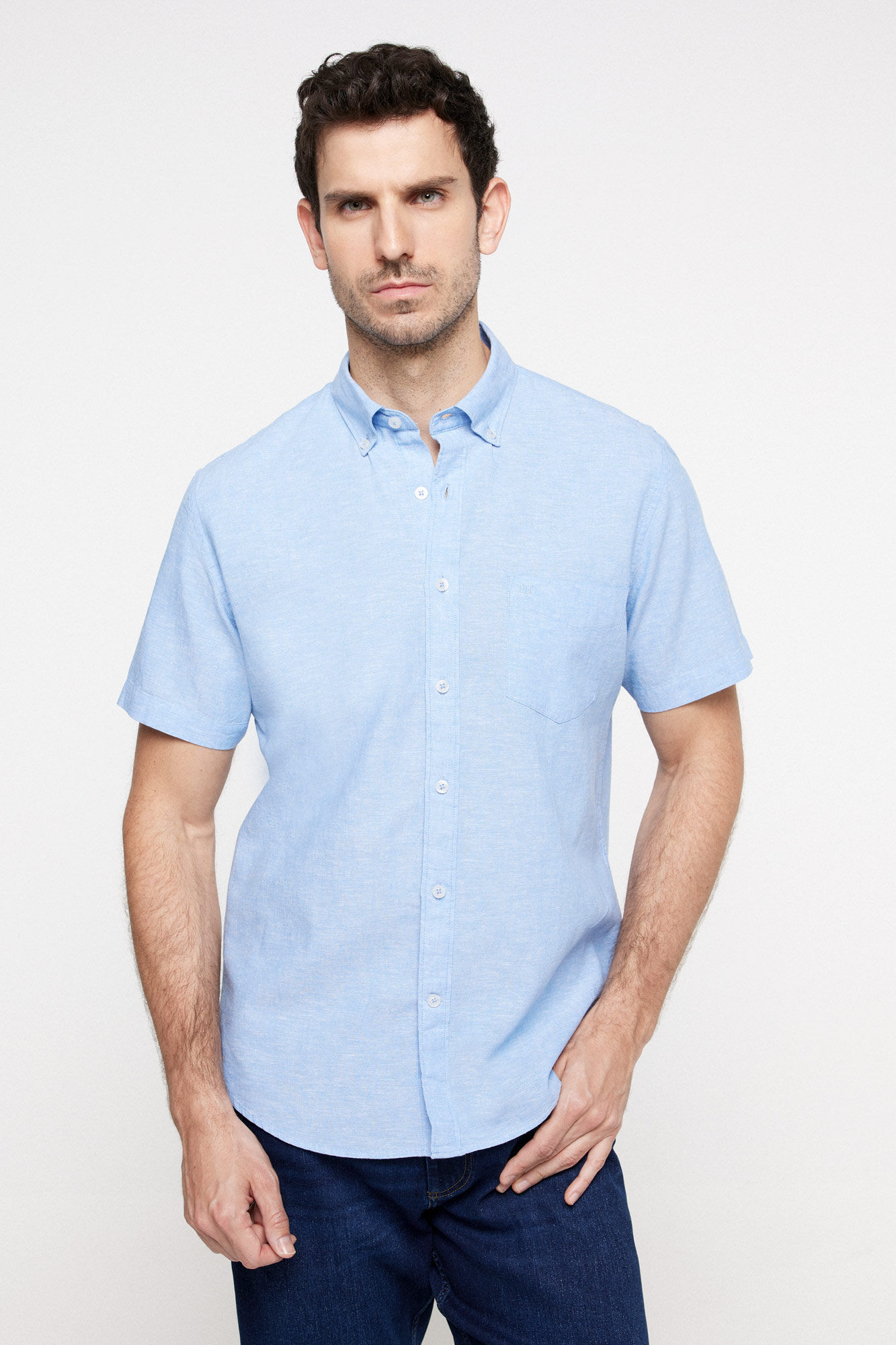 Pedro del Hierro Camisa Lino Lisa