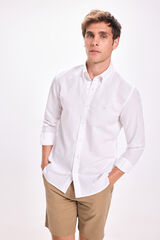 Pedro del Hierro Camisa de lino Pedro Del Hierro Blanco