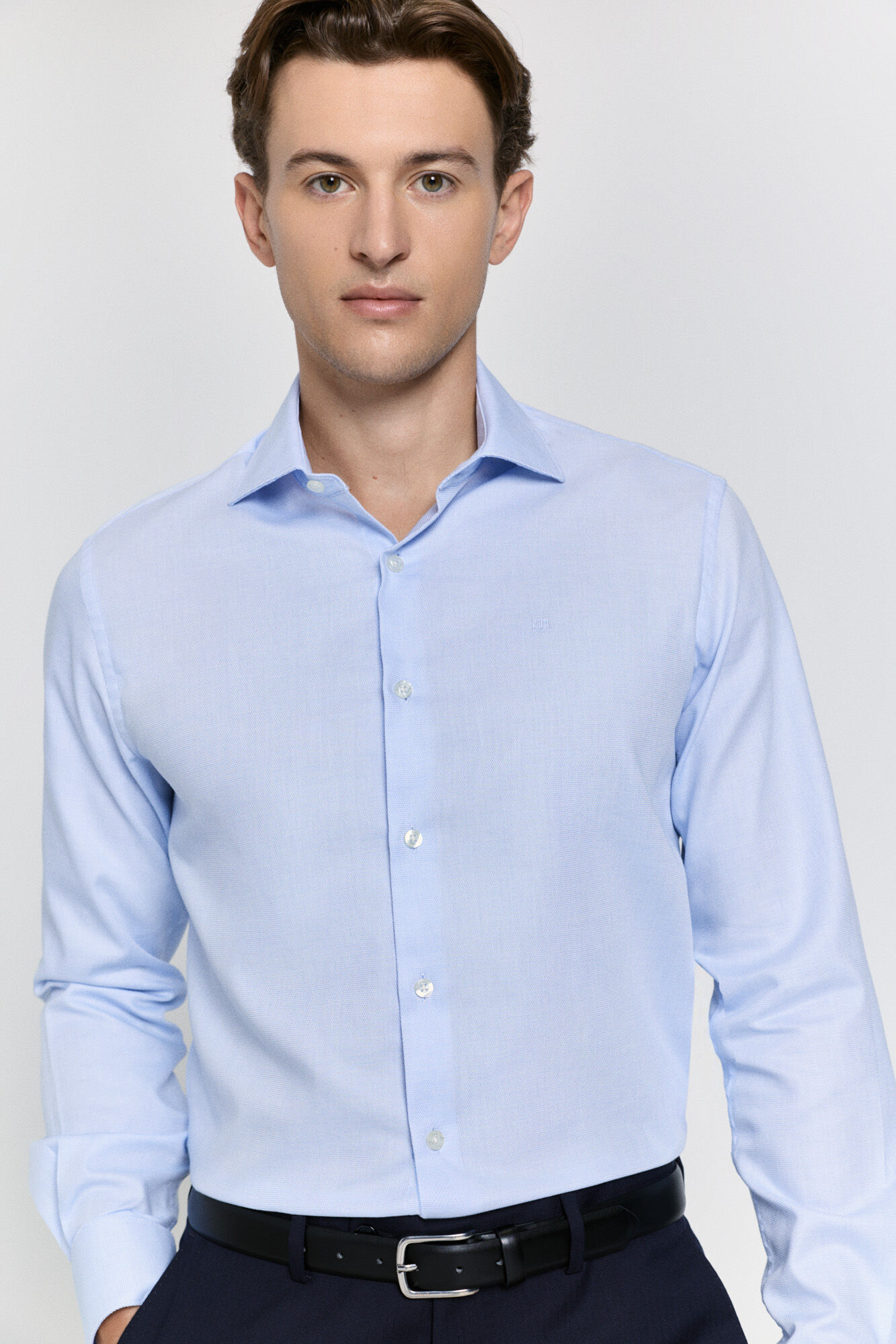 Pedro del Hierro Camisa de vestir de popel&iacute;n Azul
