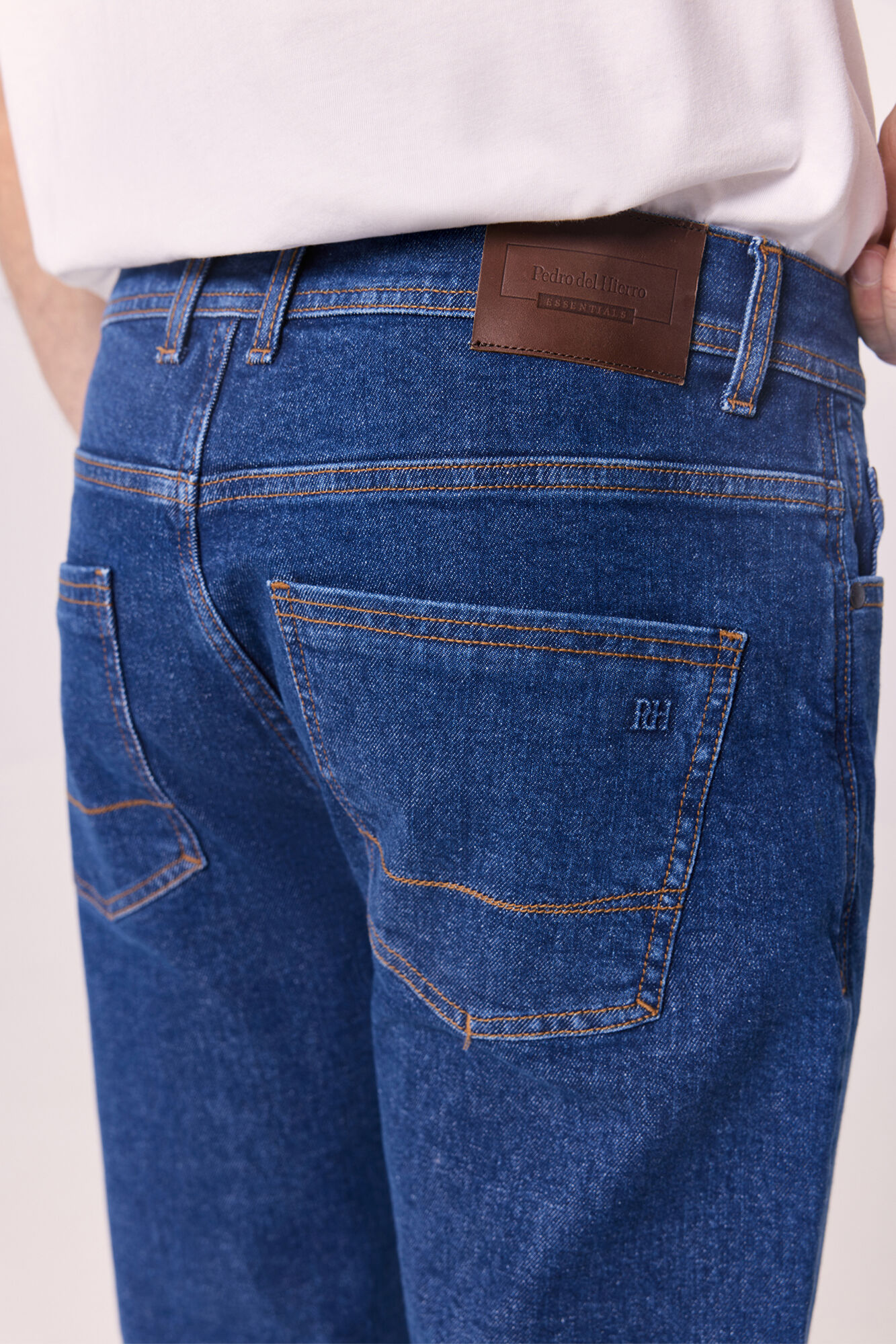 Pedro del Hierro Pantal&oacute;n regular fit de mezclilla Azul