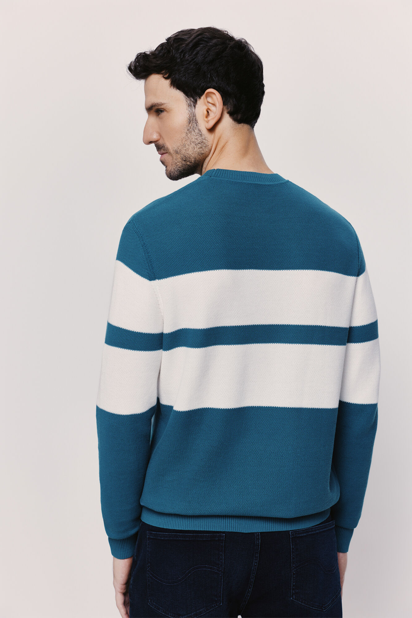 Springfield Su&eacute;ter cuello redondo ajustado Azul