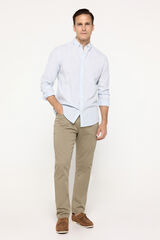 Milano Camisa slub rayas Azul