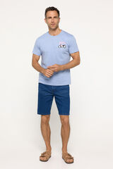 Milano Bermuda Denim Slim. Azul Claro