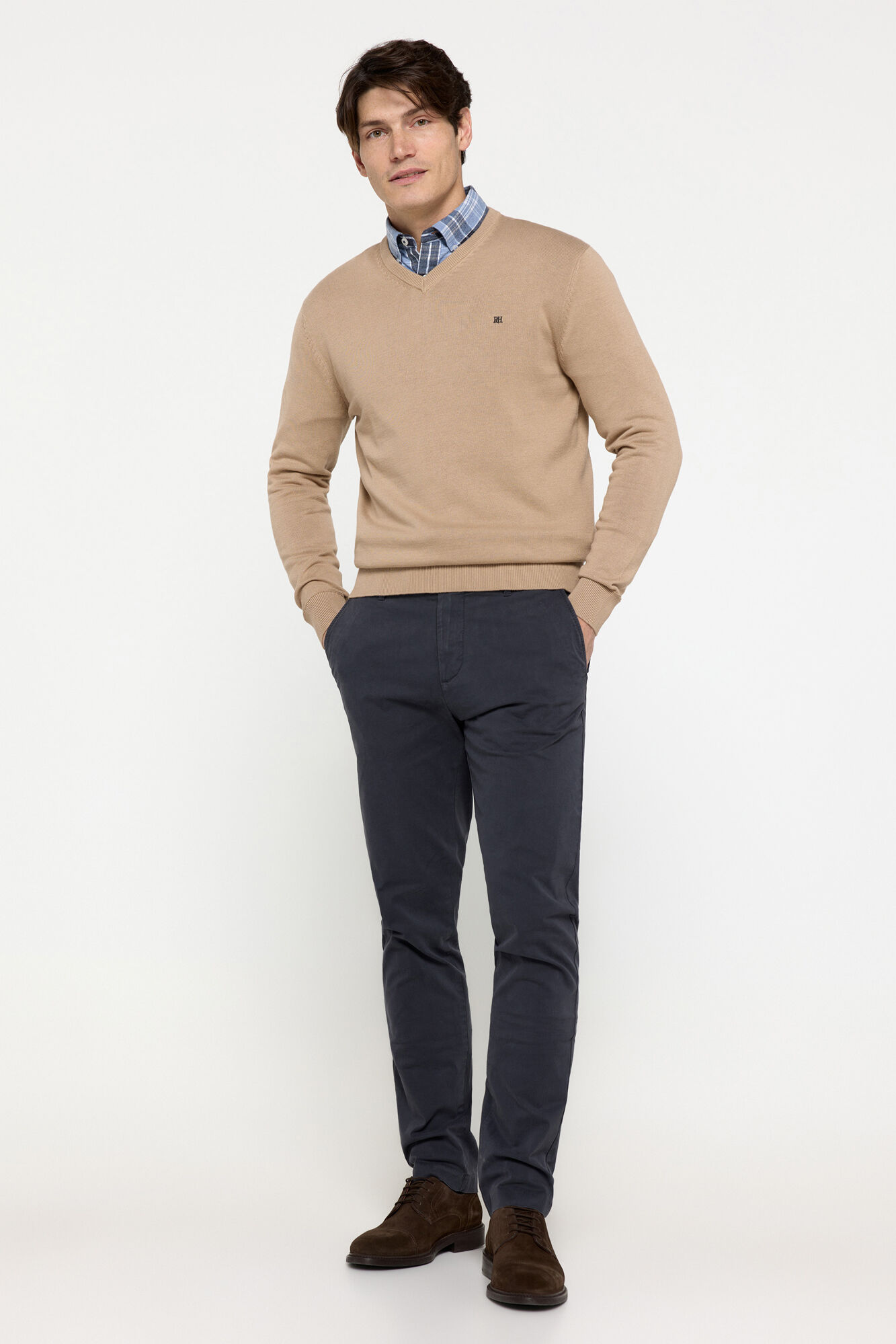 Pedro del Hierro Jersey B&aacute;sico Cuello Pico Pedro del Hierro