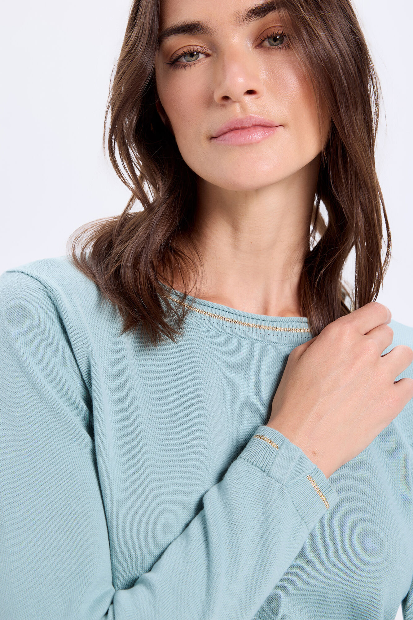 Milano Jersey de algod&oacute;n con detalle de lurex