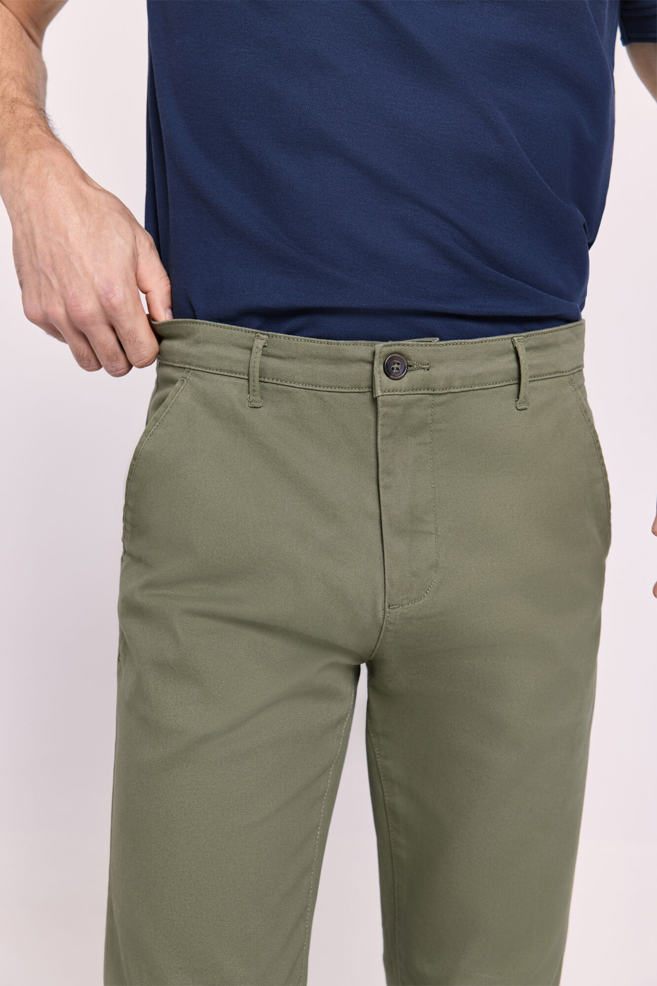 Milano Pantal&oacute;n chino slim fit Kaki Oscuro