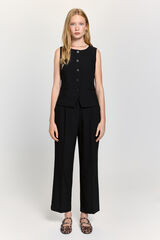 Milano Pantal&oacute;n estilo sastre Negro