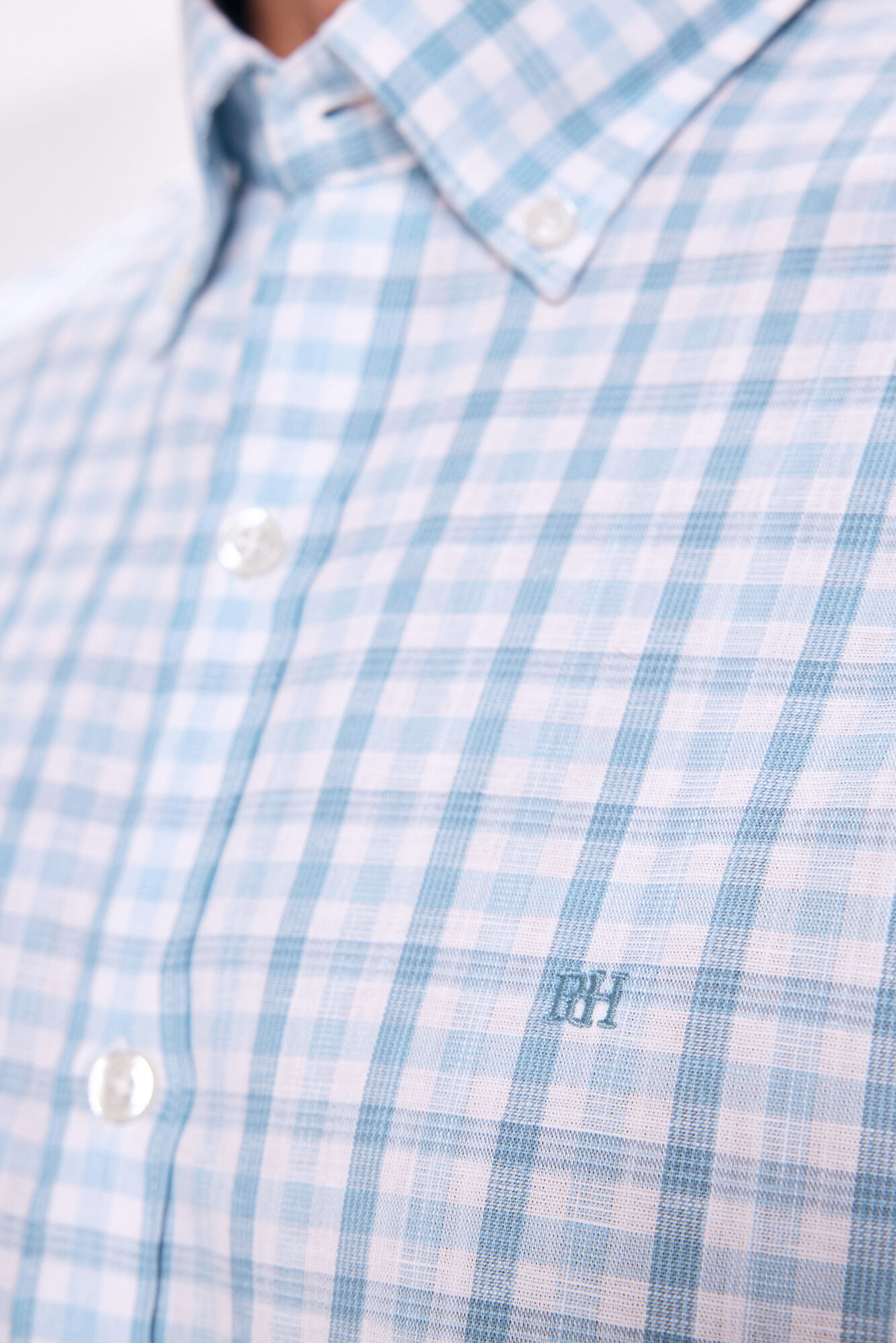 Pedro del Hierro Camisa de lino Pedro Del Hierro Azul Claro