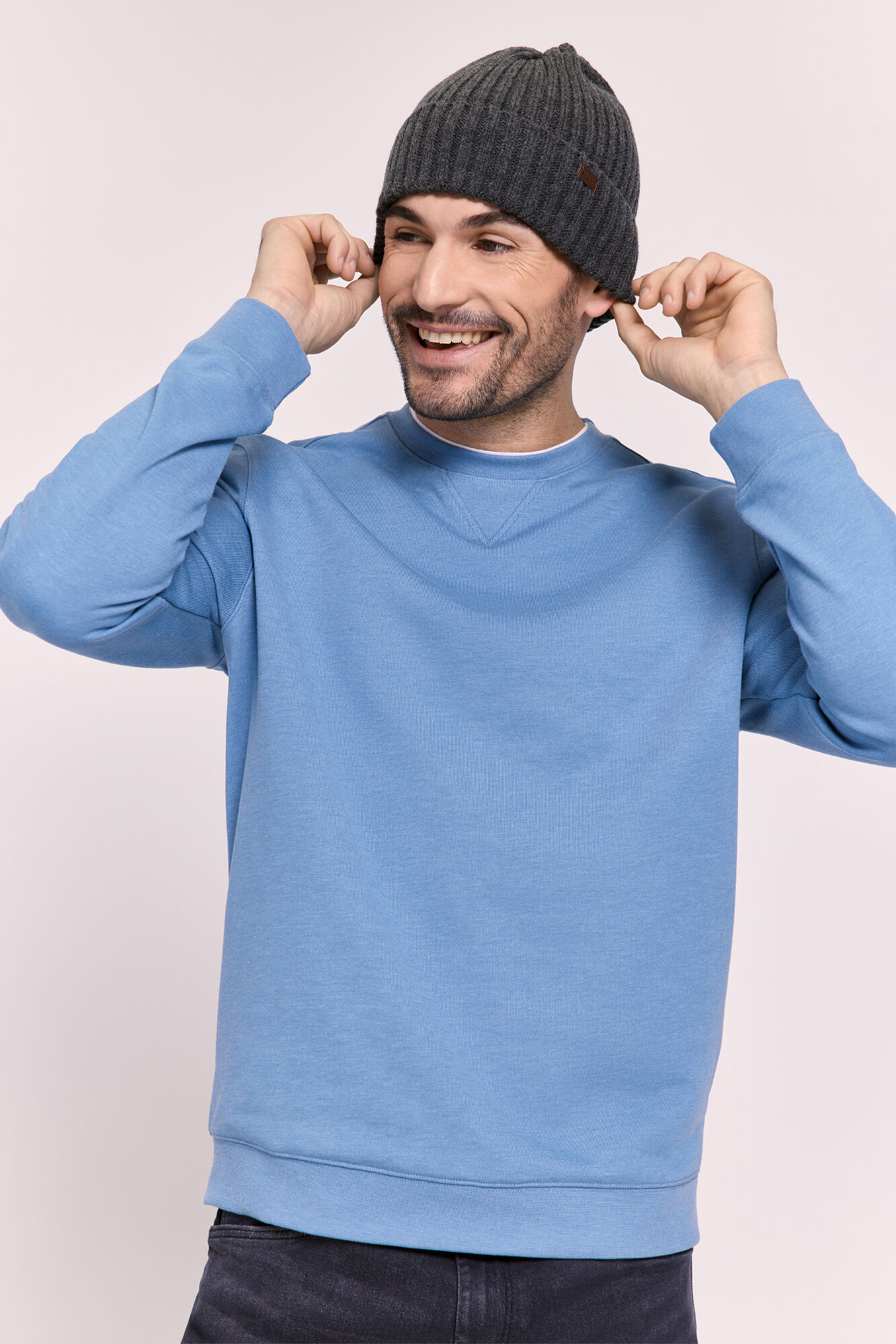 Milano Sudadera cuello redondo con logo Azul
